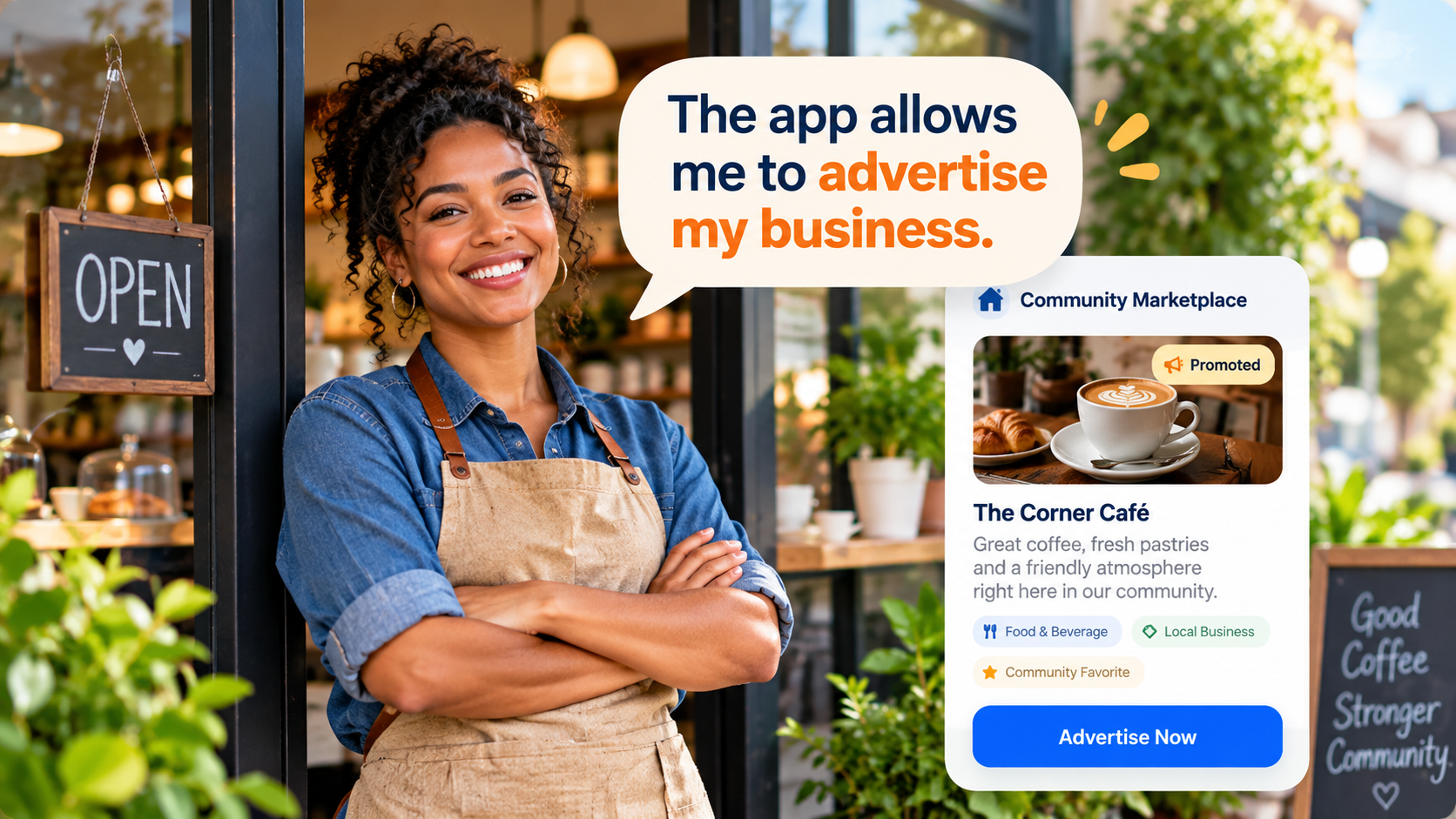 Turn your community into a connected marketplace.